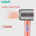 Фен професійний VGR V-440 PINK, 3 рівні обдування, 3 рівні температури, 110000 RPM, 3 насадки