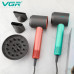 Фен професійний VGR V-440 PINK, 3 рівні обдування, 3 рівні температури, 110000 RPM, 3 насадки