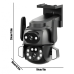 Камера наружная поворотная уличная двойная WIFI DOUL CAM Q-821 FULL-HD 4Mp Ночная сьемка Черная