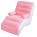 Надувной диван-кресло с подлокотником Inflatable Sofa 80x140x85 см со встроенным насосом Розовый
