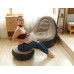 Надувний диван з пуфом Надувне велюрове крісло з пуфиком 116х98х83 см Air Sofa Comfort