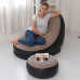 Надувний диван з пуфом Надувне велюрове крісло з пуфиком 116х98х83 см Air Sofa Comfort