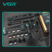 Комплект VGR STEPLERSS PRO 4 IN 1 BLACK, машинка для стриження (Clipper), тример, електробритва, фен