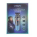 Тример VGR V-879T BLUE, 4 насадки, 7500 RPM, 1500 mAh, LED display