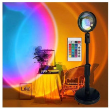 Лампа LED для селфи фото відео ефект сонця RGB + пульт 23см